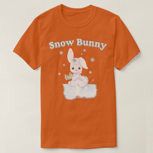 Edeloos moment kerstvakantie Bunny-portret T-shirt (Design voorkant)