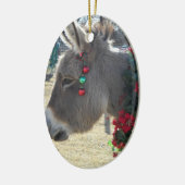 Edeloze Donkey kerstsieraad! Keramisch Ornament (Links)