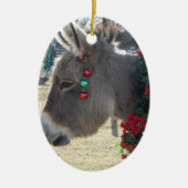 Edeloze Donkey kerstsieraad! Keramisch Ornament (Voorkant)