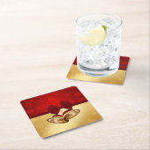Edeloze gouden kerstcellen kartonnen onderzetters (Insitu)