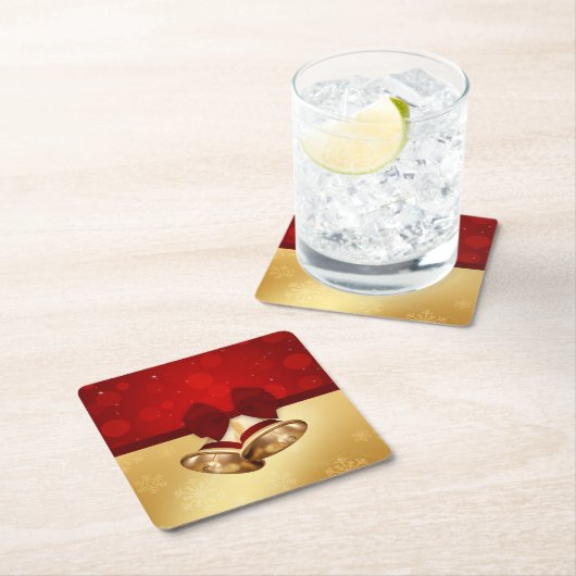 Edeloze gouden kerstcellen kartonnen onderzetters (Insitu)