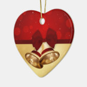 Edeloze gouden kerstcellen keramisch ornament (Links)