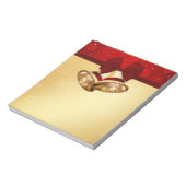 Edeloze gouden kerstcellen notitieblok (Linkerzijde)
