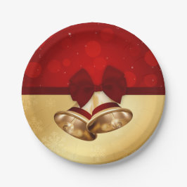 Edeloze gouden kerstcellen papieren bordje