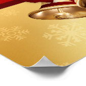 Edeloze gouden kerstcellen poster (Hoek)