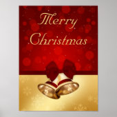 Edeloze gouden kerstcellen poster (Voorkant)