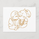 Edeloze herinneringen eerste kus briefkaart (Voorkant)