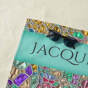 Edeloze juwelen Gemstone Kijk mozaïek - pas een Strandlaken