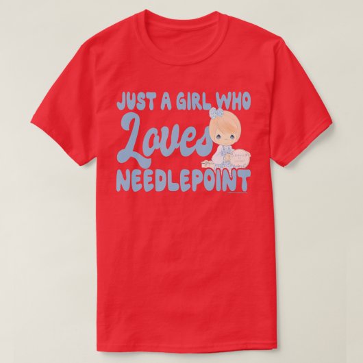 Edeloze momenten gewoon een meisje dat van Needlep T-shirt (Design voorkant)