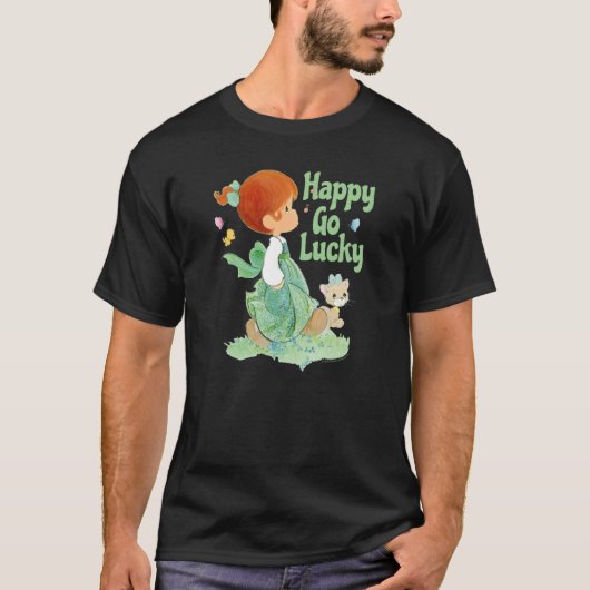 Edeloze momenten St. Patrick's Day Happy Go Lucky T-shirt (Voorkant)