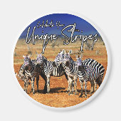 "Edeloze strips" Zebra kunst Magneet (Voorkant)