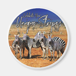 "Edeloze strips" Zebra kunst Magneet