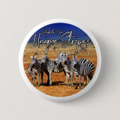 "Edeloze strips" Zebra kunst Ronde Button 5,7 Cm (Voorkant)