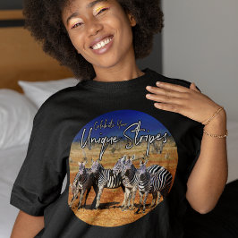 "Edeloze strips" Zebra kunst T-shirt