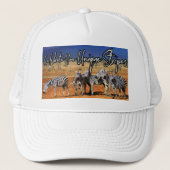 "Edeloze strips" Zebra kunst Trucker Pet (Voorkant)