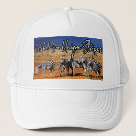 "Edeloze strips" Zebra kunst Trucker Pet