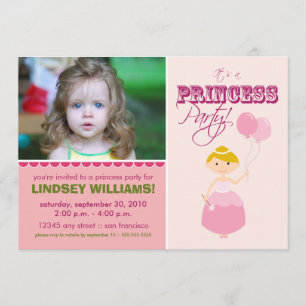 Edelprinses Party Invitation (roze) Kaart