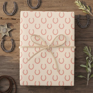 Edelroze Hoefijzers Bord Blush Cowgirl Inpakpapier Vel