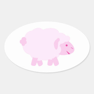 Edelroze kleine lamp ovale sticker