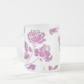 edelroze roos matglas koffiemok (Voorkant links)