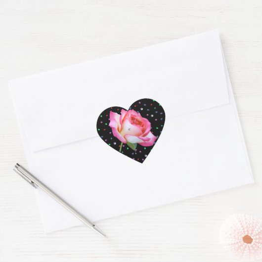 Edelroze roze, sticker (Envelop)