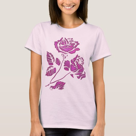 Edelroze roze T-shirt (Voorkant)