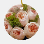 Edelroze rozen keramisch ornament (Voorkant)