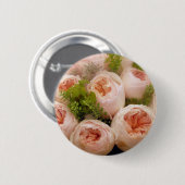 Edelroze rozen ronde button 5,7 cm (Voorkant /achterkant)