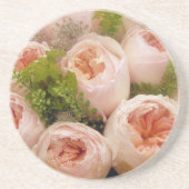 Edelroze rozen zandsteen onderzetter (Voorkant)