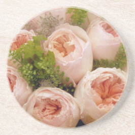 Edelroze rozen zandsteen onderzetter