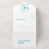 edelsteen 4e topaz trouwdag RSVP All In One Uitnodiging (Buitenkant)