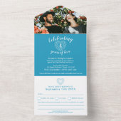 edelsteen 4e topaz trouwdag RSVP All In One Uitnodiging (Binnen)