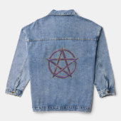 Edelsteen Alchemie: Amethist Pentagram Denim Jacket (Achterkant)