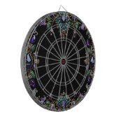 Edelsteen Bloemen Dartboard Dartbord (Voorkant Links)