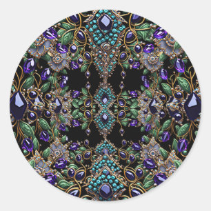 Edelsteen Bloemen Sticker