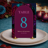 Edelsteen bloemige bruiloft kaart