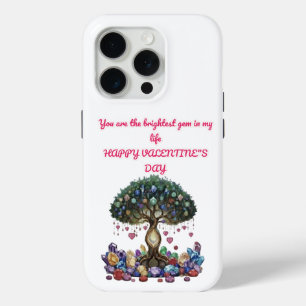 Edelsteen Boom Gelukkige Valentijnsdag iPhone 15 Pro Case