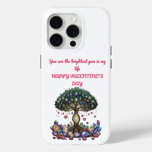 Edelsteen Boom Gelukkige Valentijnsdag Case-Mate iPhone Case (Achterkant)