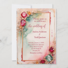 Edelsteen bruiloft kaart