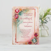 Edelsteen bruiloft kaart (Staand voorkant)