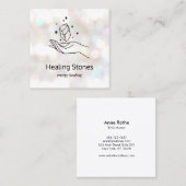 Edelsteen Chakra Energy Reiki Practitioner Vierkante Visitekaartje (Voorkant / Achterkant)