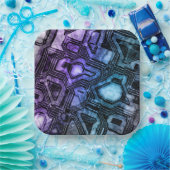 edelsteen circuits - astro schaduw :  papieren bordje (Feest)