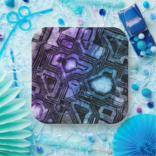 Edelsteen circuits - Astro Shadow : Papieren Bordje (Feest)