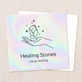 Edelsteen Crystal Chakra Healer Vierkante Visitekaartje