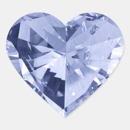 Edelsteen Crystal Diamond Glanzend Hart Sticker (Voorkant)