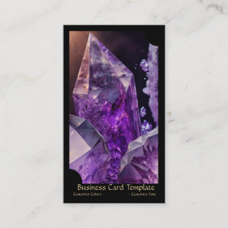 Edelsteen Crystal Healing Amethist Visitekaartje