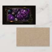 Edelsteen Crystal Healing Amethist Visitekaartje (Voorkant / Achterkant)