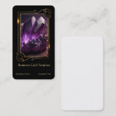 Edelsteen Crystal Healing Amethist Visitekaartje (Voorkant / Achterkant)