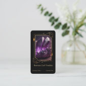 Edelsteen Crystal Healing Amethist Visitekaartje (Staand voorkant)