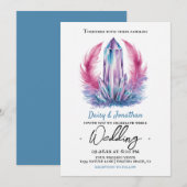 Edelsteen Crystal waterverf bruiloft Kaart (Voorkant / Achterkant)
